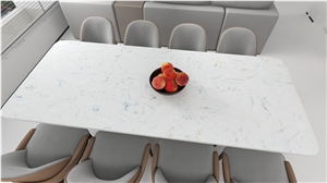 Cararra White Quarzt Stone Table Top