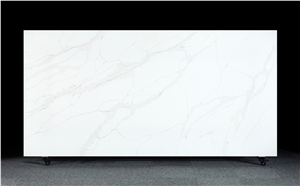 White Calacatta Quartz Slab