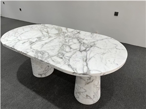 Full Body Italy White Marble Dinning Table Coffee Table