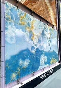 Large Size Blue Onyx Slabs For Background