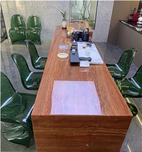 Red Travertine Table Red Travertine Table