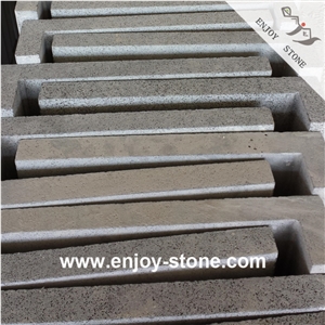 Fine Porous Sawn Basalt Rebated Edge Pool Coping