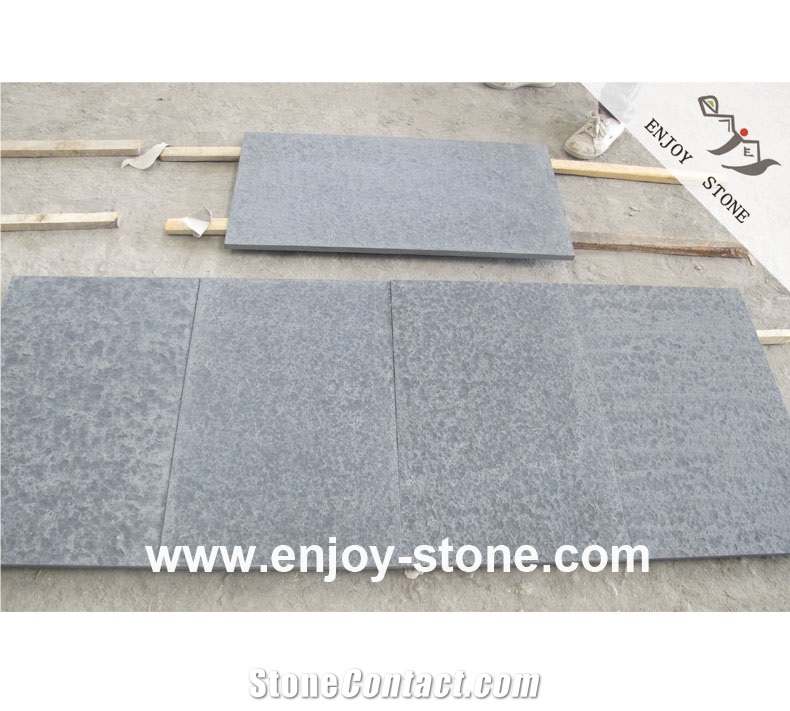 Flamed Mongolia Black Basalt Tiles For For Wall And Floor