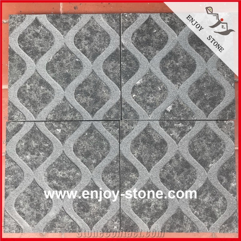 Flamed Mongolia Black Basalt Tiles For For Wall And Floor