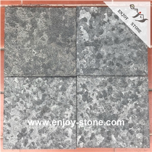 Flamed Mongolia Black Basalt Tiles For For Wall And Floor