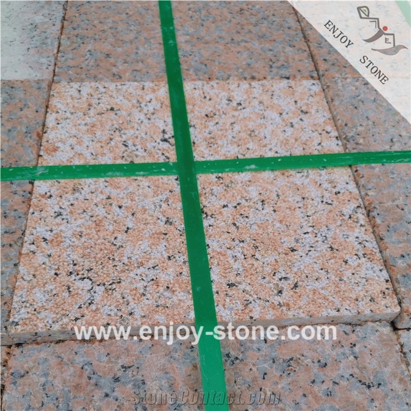G562 Red Granite Bush Hammered Tiles