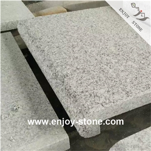 G603 Flamed Rebated Bullnose Padang White Pool Pavers