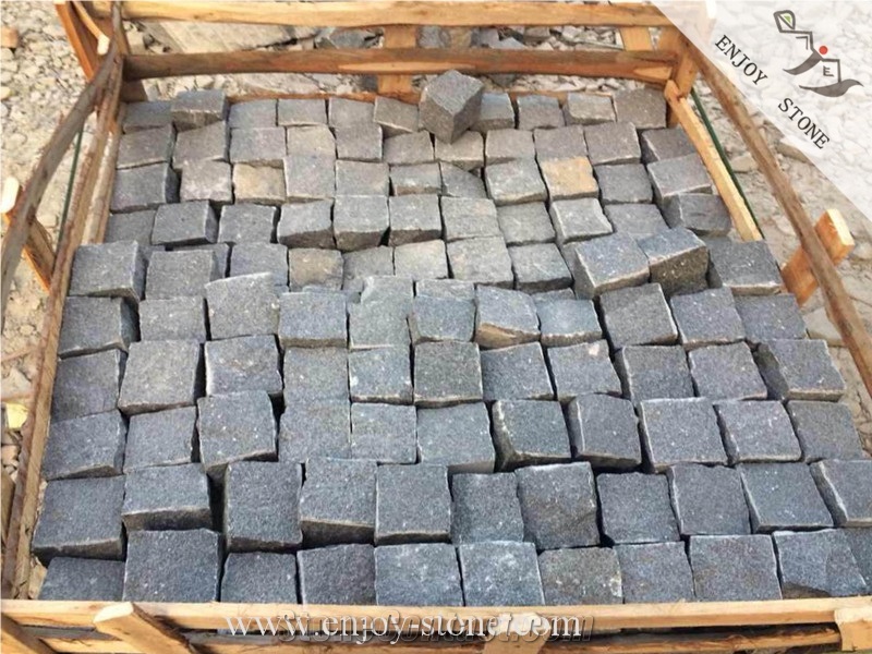 G654 Sesame Dark Grey Cobblestone For Pavers