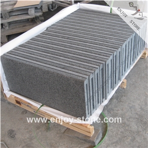 G684 Black Basalt Swimming Pool Tiles,  Bullnose Edge