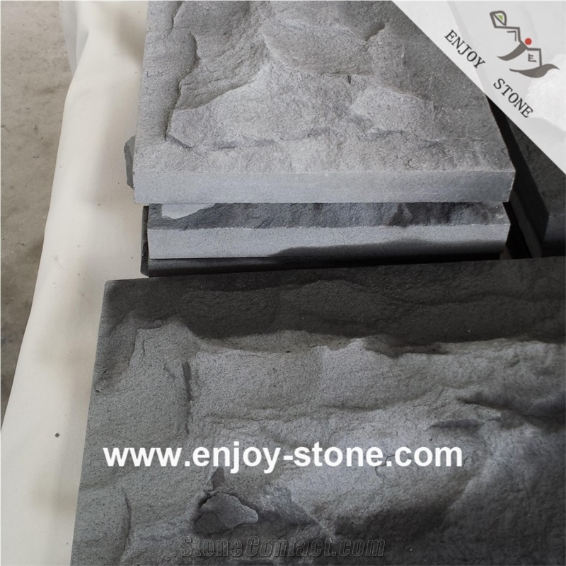 Grey Basalt Mushroom Slabs For Wall And Pavers