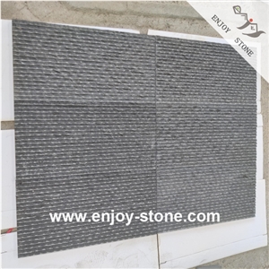 Half Planed ZP Black Basalt Slabs For Wall And Floor