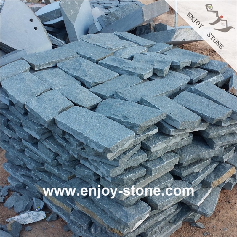 Natural Split China G612 Green Olive Granite For Pavement