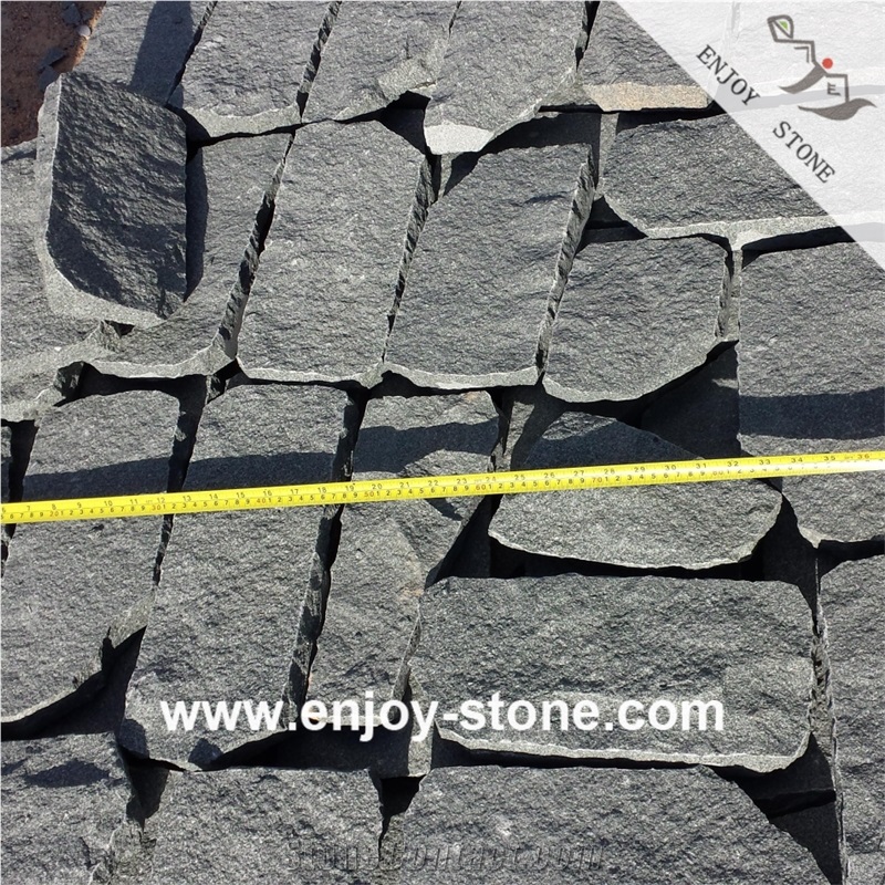 Natural Split China G612 Green Olive Granite For Pavement