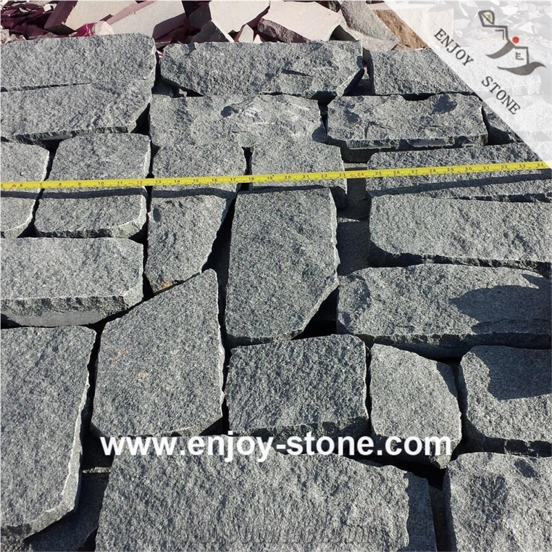 Natural Split China G612 Green Olive Granite For Pavement