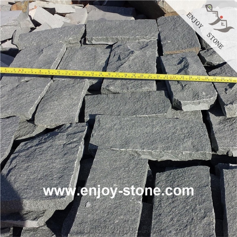 Natural Split China G612 Green Olive Granite For Pavement