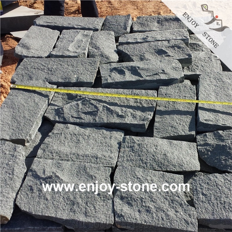 Natural Split China G612 Green Olive Granite For Pavement
