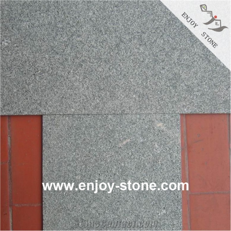 Original Flamed G612 Green Granite Tiles For Wall And Floors