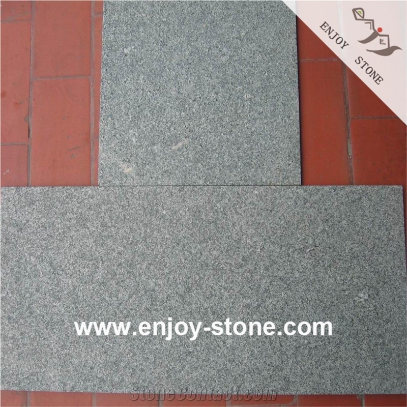 Original Flamed G612 Green Granite Tiles For Wall And Floors