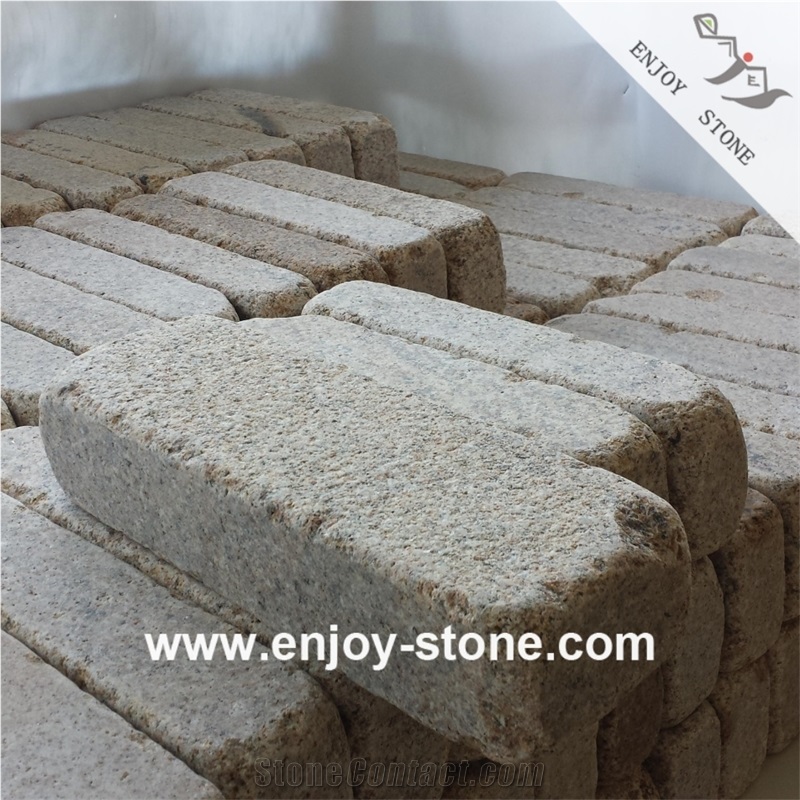 Original G682 Rustic Yellow Tumbled Blocks For Paver