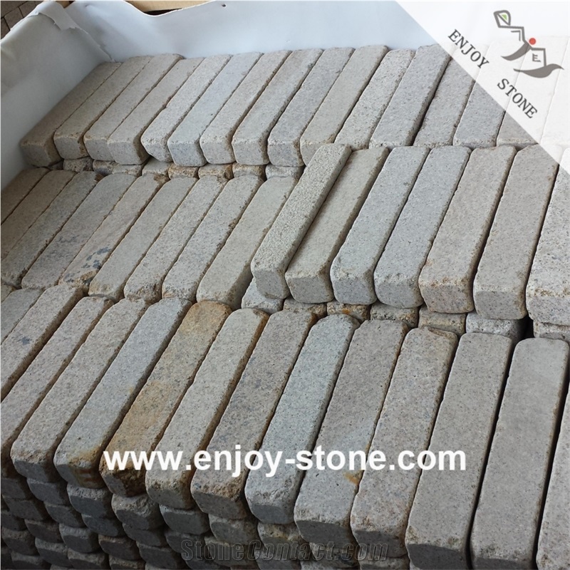 Original G682 Rustic Yellow Tumbled Blocks For Paver
