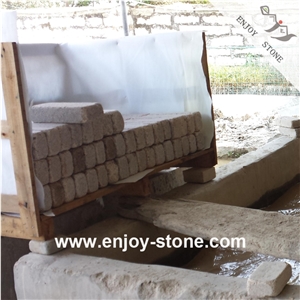 Original G682 Rustic Yellow Tumbled Blocks For Paver