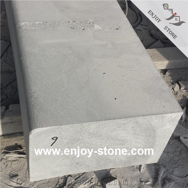Original Sawn Cut Basalt Curbstone For Roadside