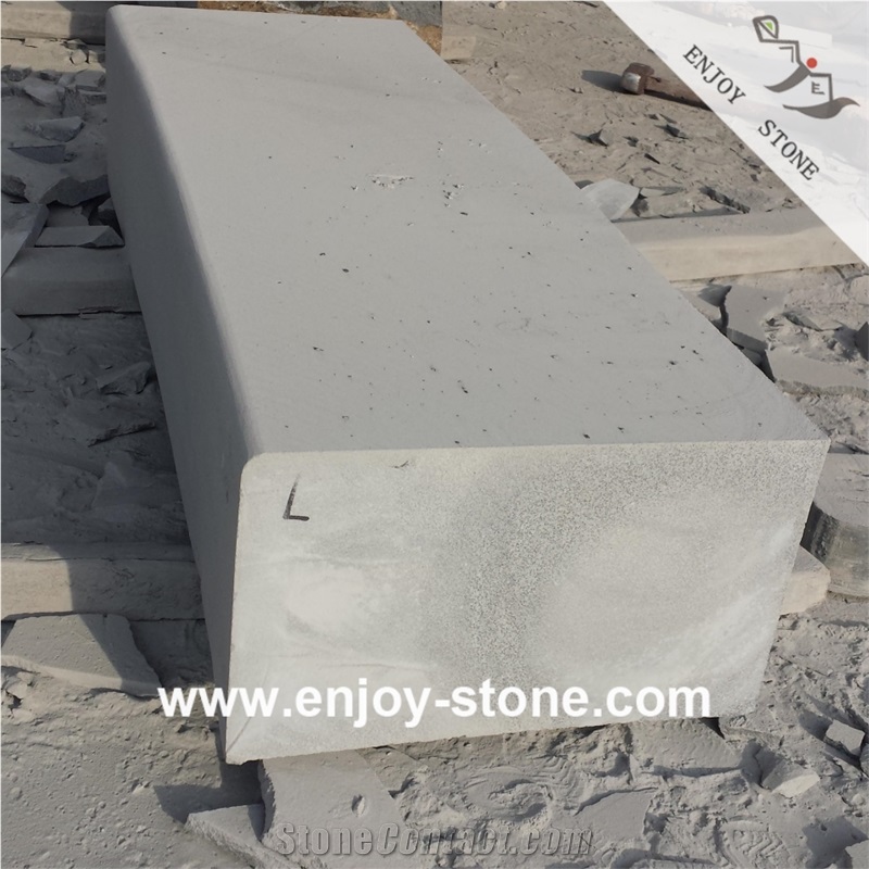 Original Sawn Cut Basalt Curbstone For Roadside