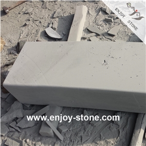 Original Sawn Cut Basalt Curbstone For Roadside