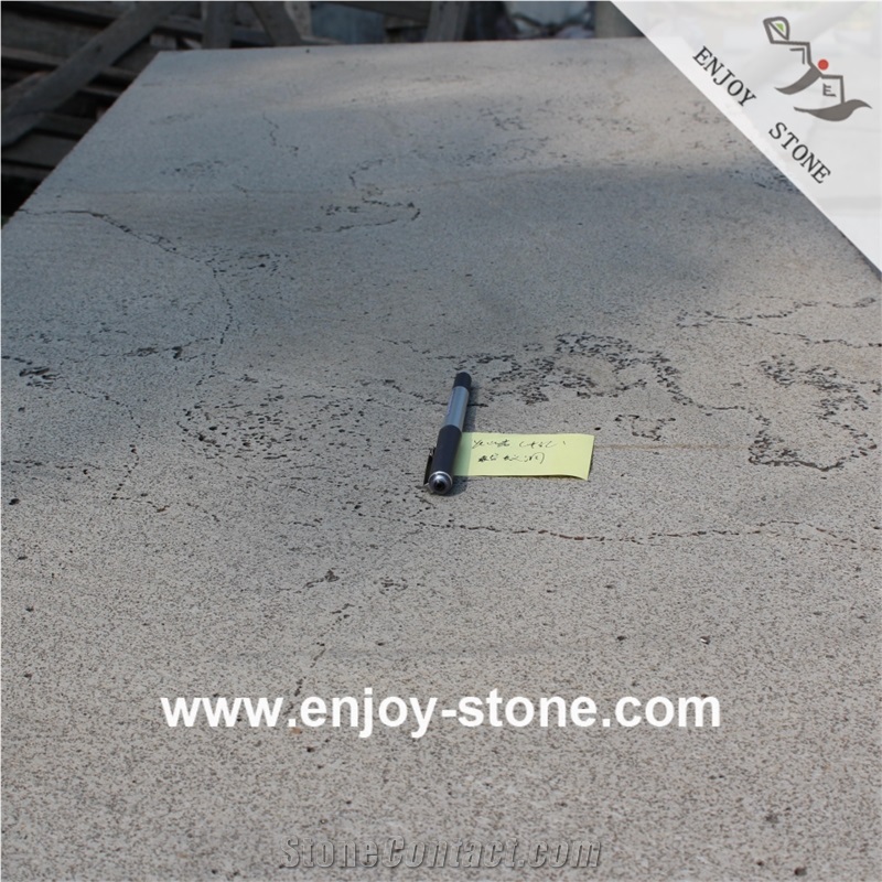 Sawn Cut Lava Stone Tiles For Floor And Wall Cladding