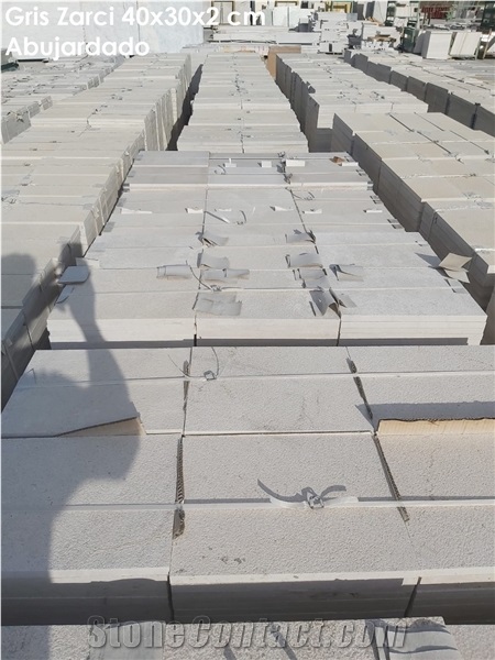 Gris Zarci Stone Tiles 40X30 Bushammered & Brushed