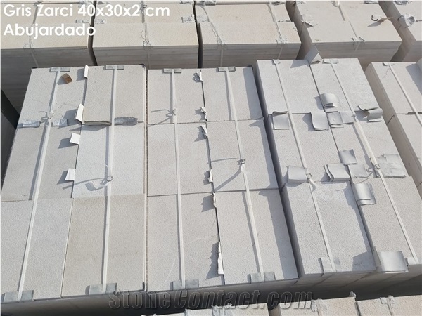 Gris Zarci Stone Tiles 40X30 Bushammered & Brushed