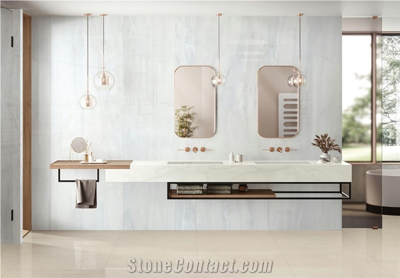 Artificial  White Sintered Stone Slab For Wall And Floor