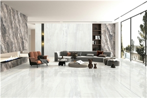 Artificial  White Sintered Stone Slab For Wall And Floor