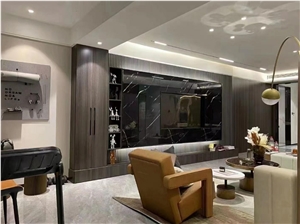 Black Knight Artificial Sintered Stone Slab For Wall & Floor