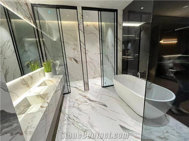 Carve Fish Maw Gold Artificial Sintered Stone Slab For Floor