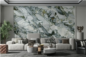 Cold Jadeite Artificial Sintered Stone Slab For Wall