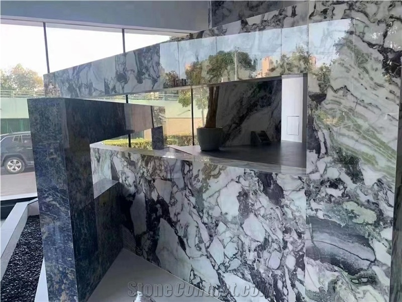 Cold Jadeite Artificial Sintered Stone Slab For Wall