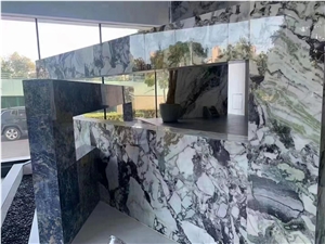 Cold Jadeite Artificial Sintered Stone Slab For Wall