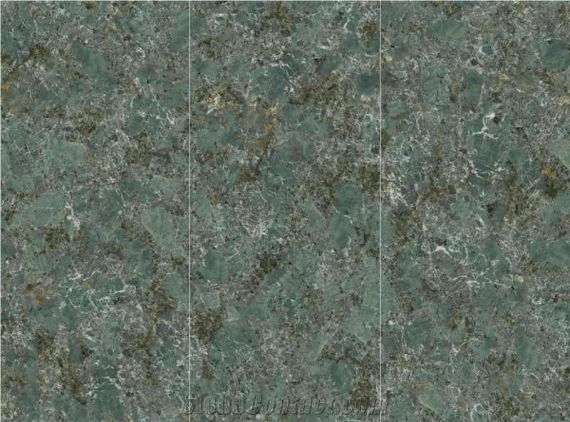 Green Large Format Sintered Stone Slabs For Wall Decorate