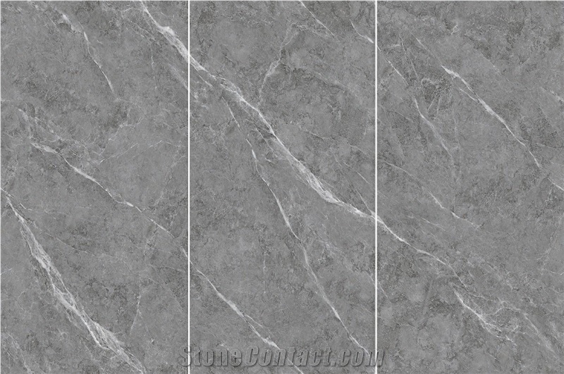Hermes Grey Sintered Stone For House Flooring Decoration
