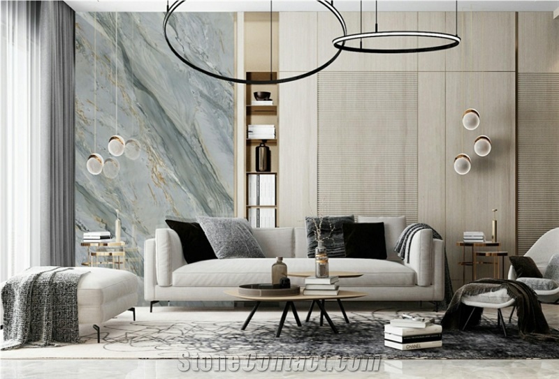 Irish Green Artificial Sintered Stone For Wall Decoration