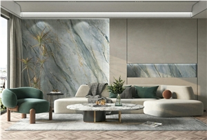 Irish Green Artificial Sintered Stone For Wall Decoration