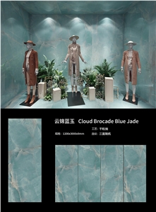 Pearl Blue Jade Artificial Sintered Stone Slab For Wall