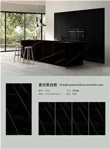 Sintered Stone Black And Withe Roots