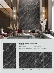 Sintered Stone Black Luan Gold