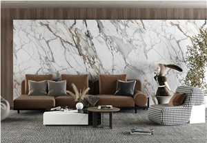 The Golden Days Artificial Sintered Stone Slab For Wall