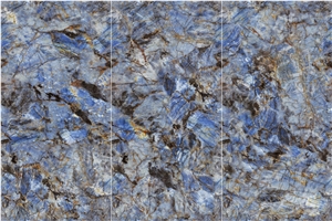 Top-Level Sapphire Sintered Stone Slab For Wall Decoration