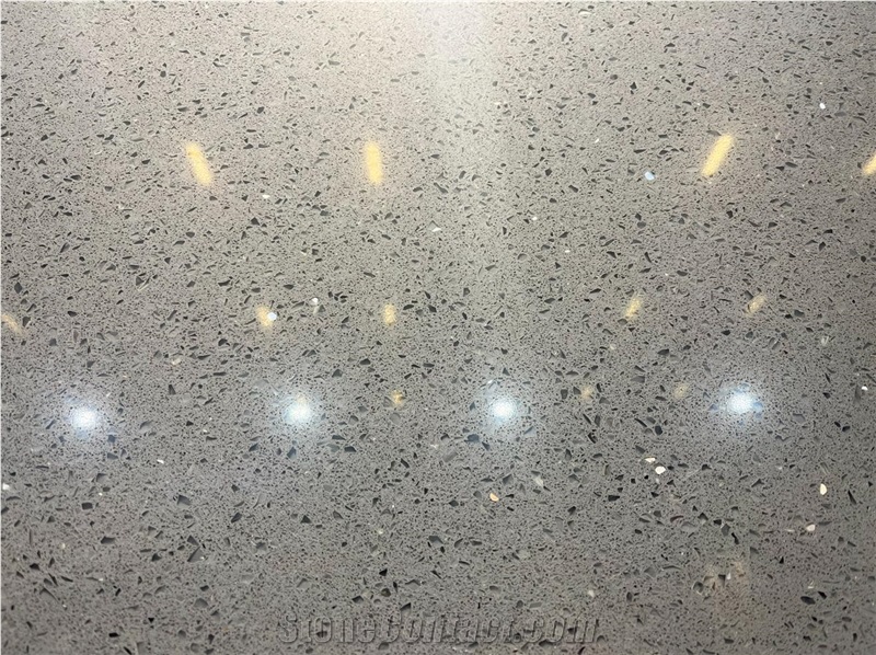 Grey Cement Quartz Slab