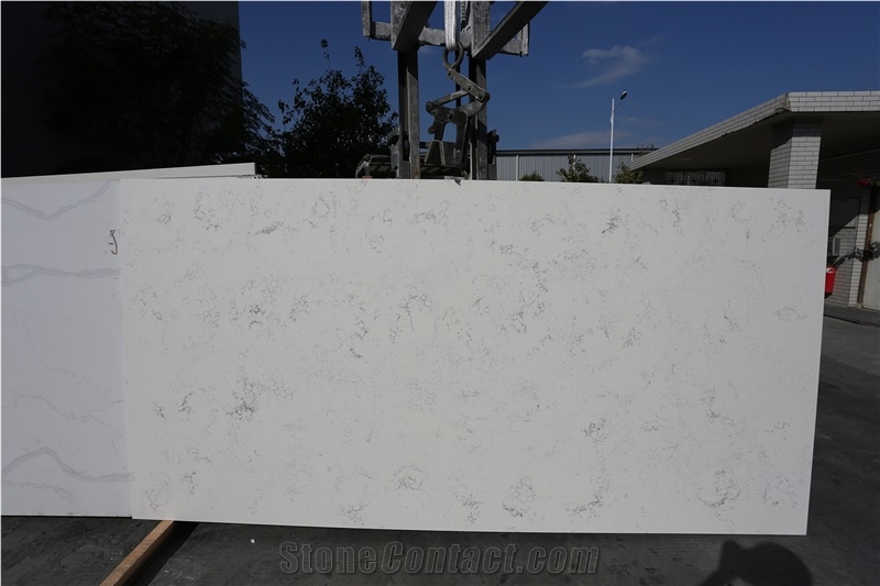 Calacatta White Artificial Quartz Stone Slabs XR2054