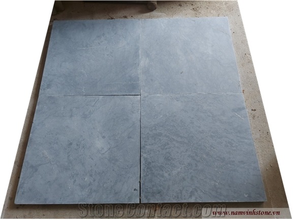 Vietnam Bluestone Scraped Tiles (Light Honed)